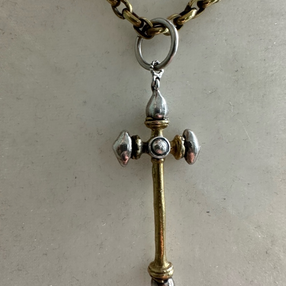 Waxing Poetic cross charm